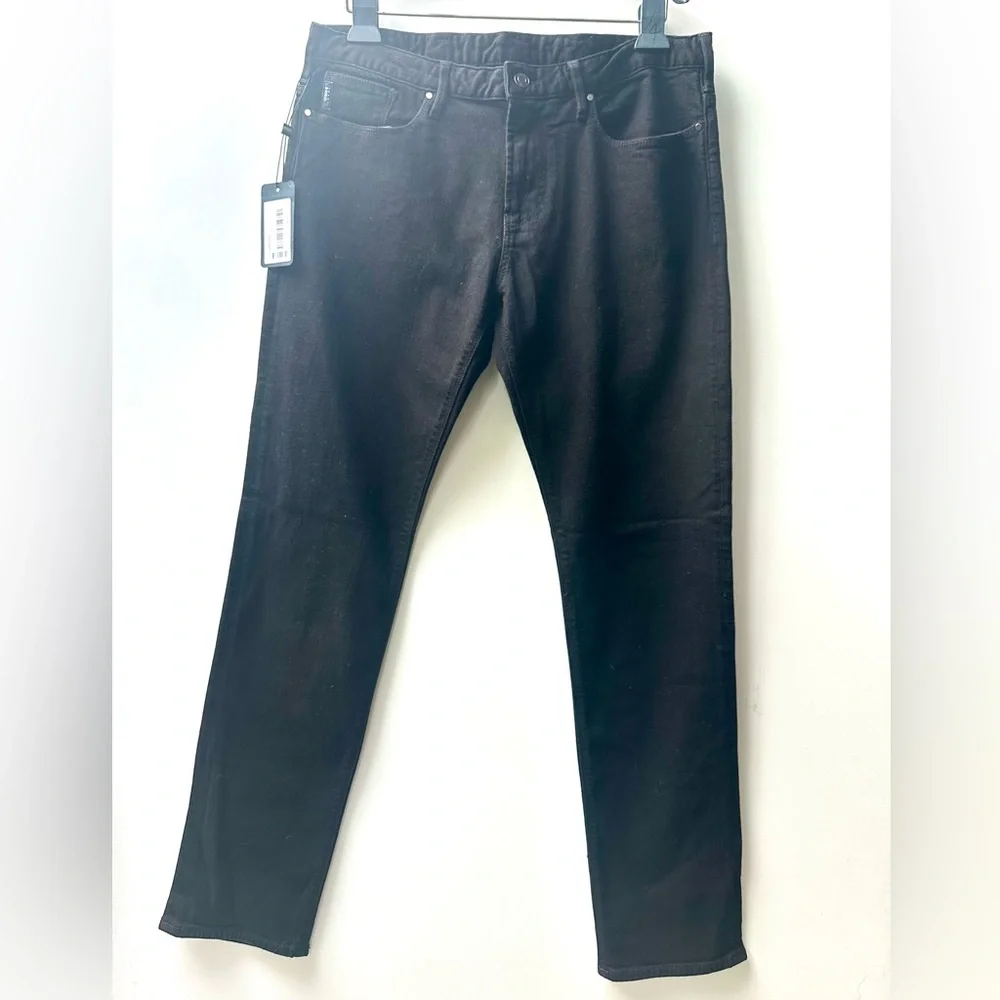 NWT Emporio Armani J06 Black Jeans Slim Fit, W 33 L 32